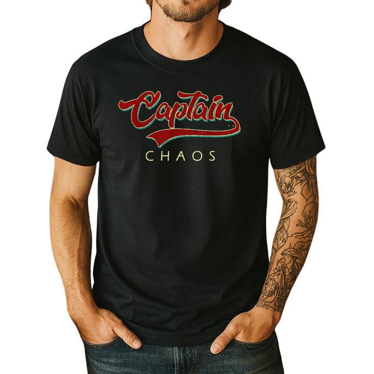 Captain Chaos Shirt For Parent Teacher Or Crazy Child Men's Casual T-Shirt
