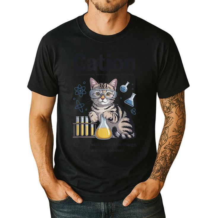 Cation Shirt Cat Science Chemistry Teacher Chemist Pun Men's Casual T-Shirt Cation Shirt Cat Science Chemistry Teacher Chemist Pun Men's Casual T-Shirt