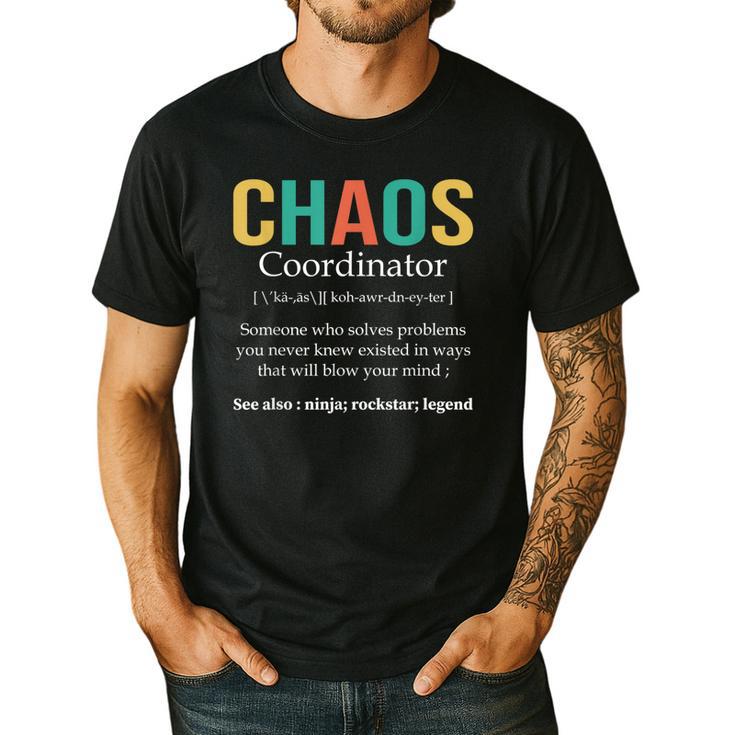 Chaos Coordinator Teacher Coworker Boss Appreciation Men's Casual T-Shirt