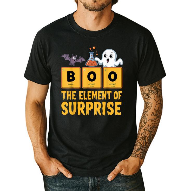 Chemistry Boo The Element Of Surprise Science Teacher Men's Casual T-Shirt