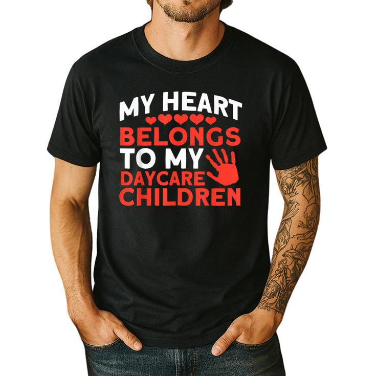 Childcare My Heart Belongs To Children Daycare Teacher Men Women Men's Casual T-Shirt