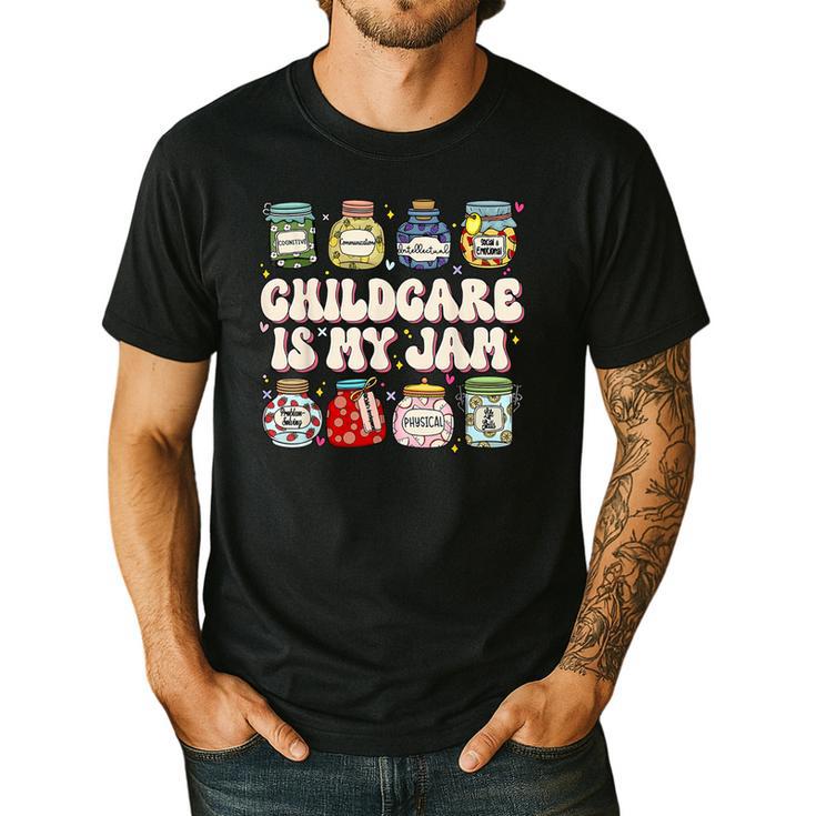 Childcare Is My Jam Child Care Teacher School Psychologist Men's Casual T-Shirt