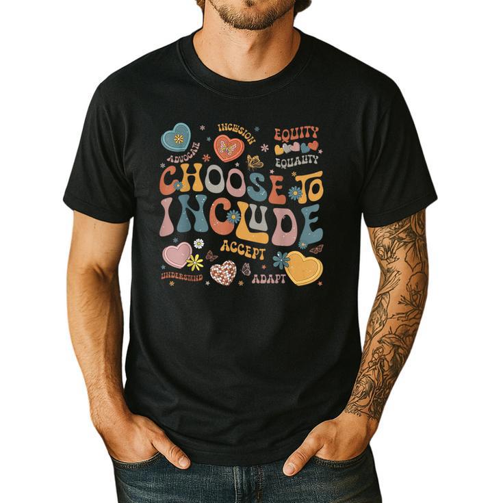 Choose To Include Inclusion Matters Autism Awareness Teacher Men Women Girls Kids Men's Casual T-Shirt