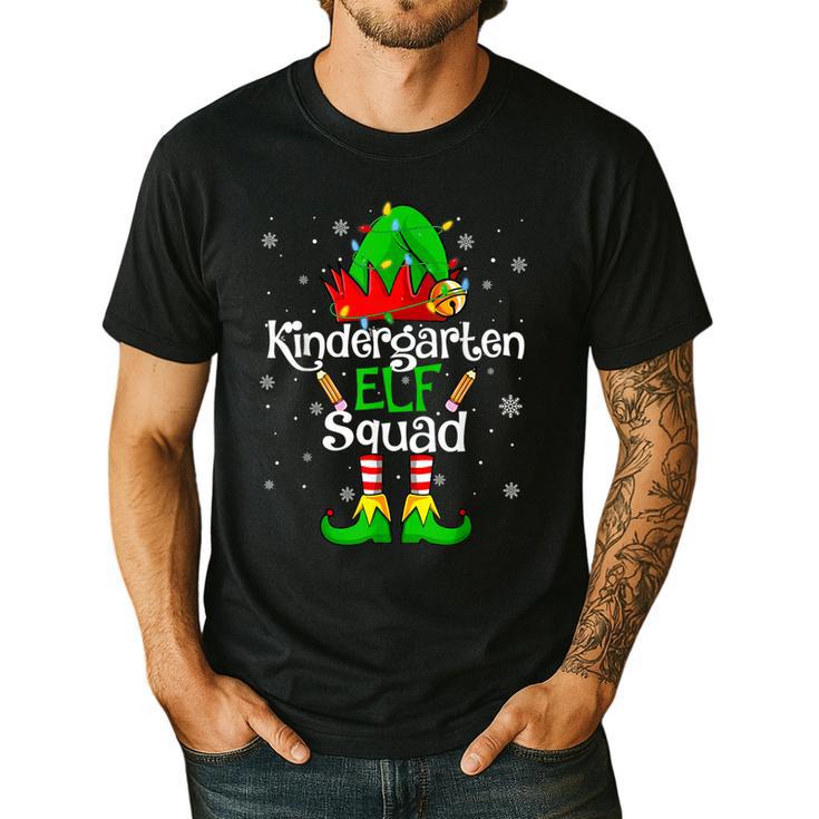 Christmas Kindergarten Elf Squad Teacher Student Men's Casual T-Shirt
