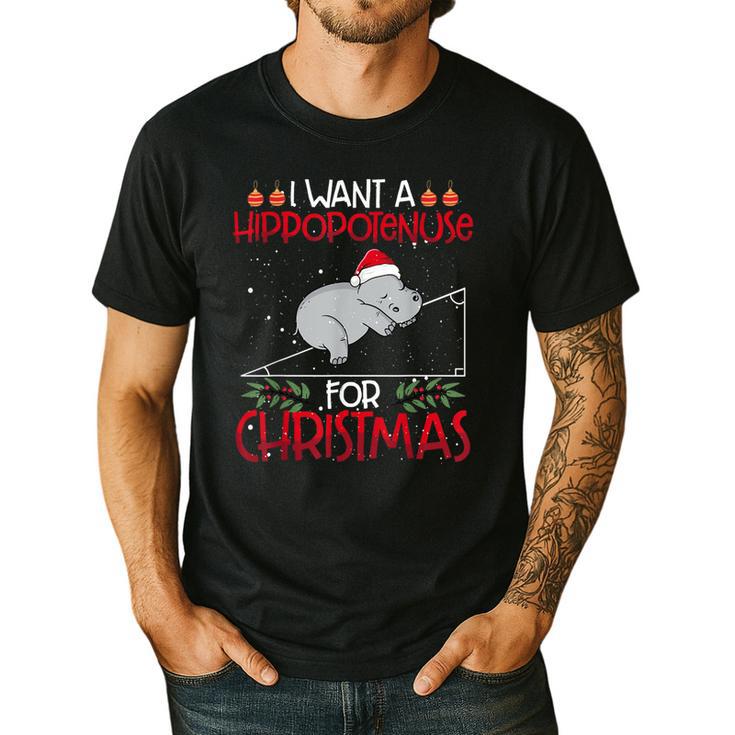 Christmas Math Teacher Hypotenuse Math Hippotenuse Men Women Men's Casual T-Shirt