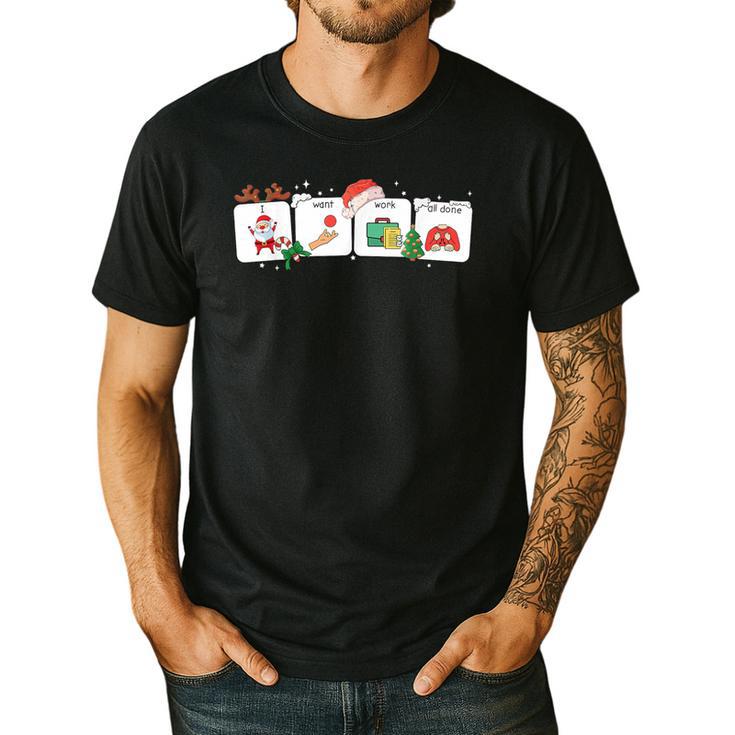 Christmas Santa Special Education SPED Teacher Xmas PJ Men's Casual T-Shirt