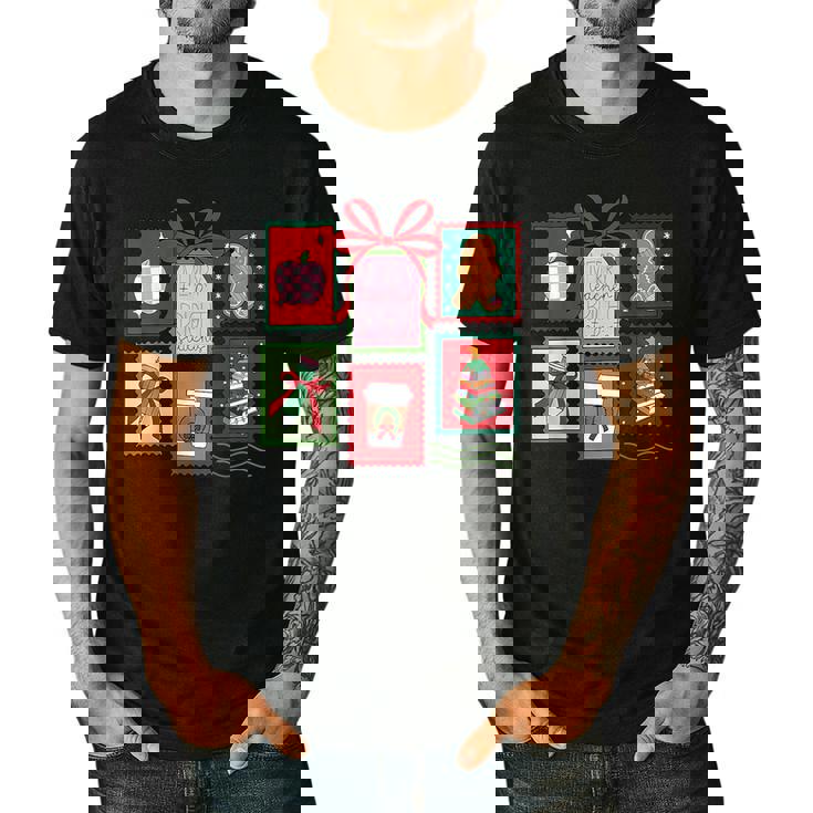 Christmas Teacher Stamps Men&#x27;s Casual T-Shirt