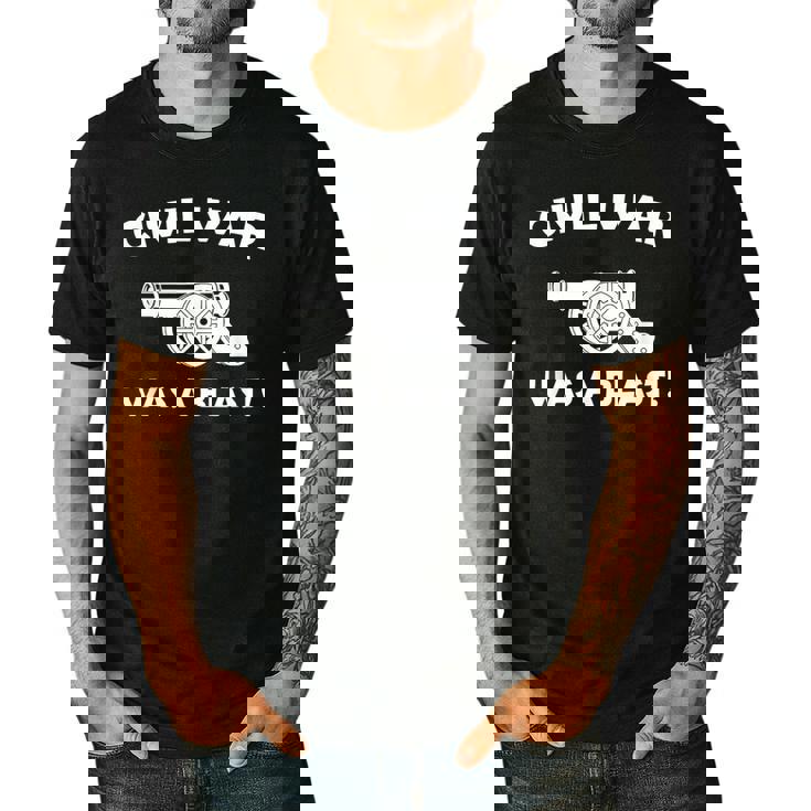 Civil War It Was A Blast History Teacher T-Shirt Men&#x27;s Casual T-Shirt