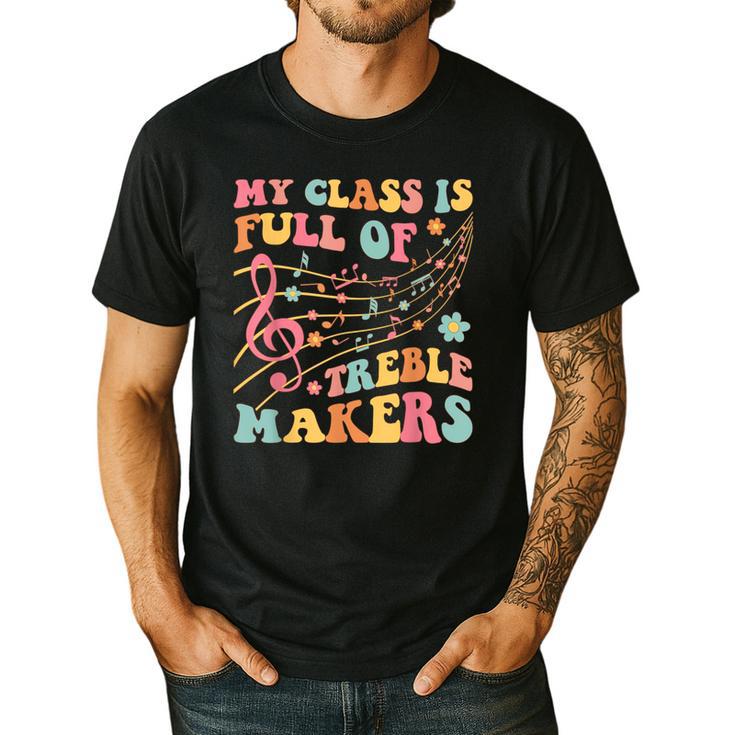 My Class Is Full Of Treble Makers Funny Music Teacher Groovy Men Women Girls Kids Men's Casual T-Shirt My Class Is Full Of Treble Makers Funny Music Teacher Groovy Men Women Girls Kids Men's Casual T-Shirt