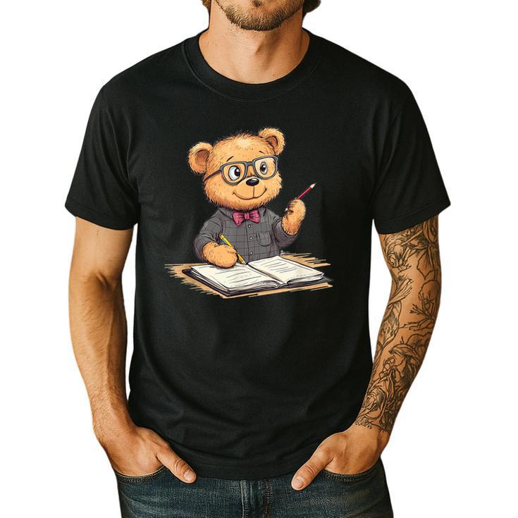 Classroom Fun With Teddy Bear Teacher Men's Casual T-Shirt