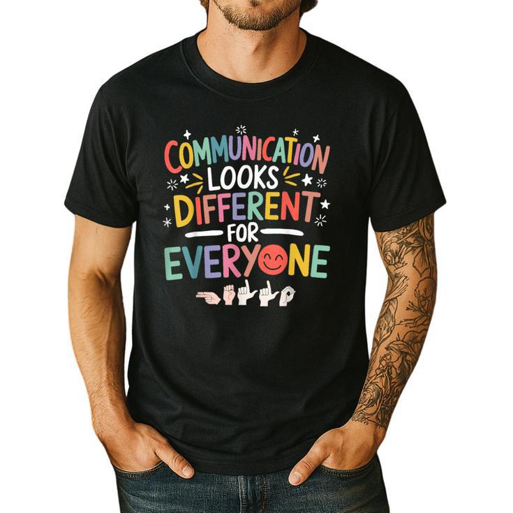 Communication ASL Teacher Deaf People ASL Interpreter Men's Casual T-Shirt