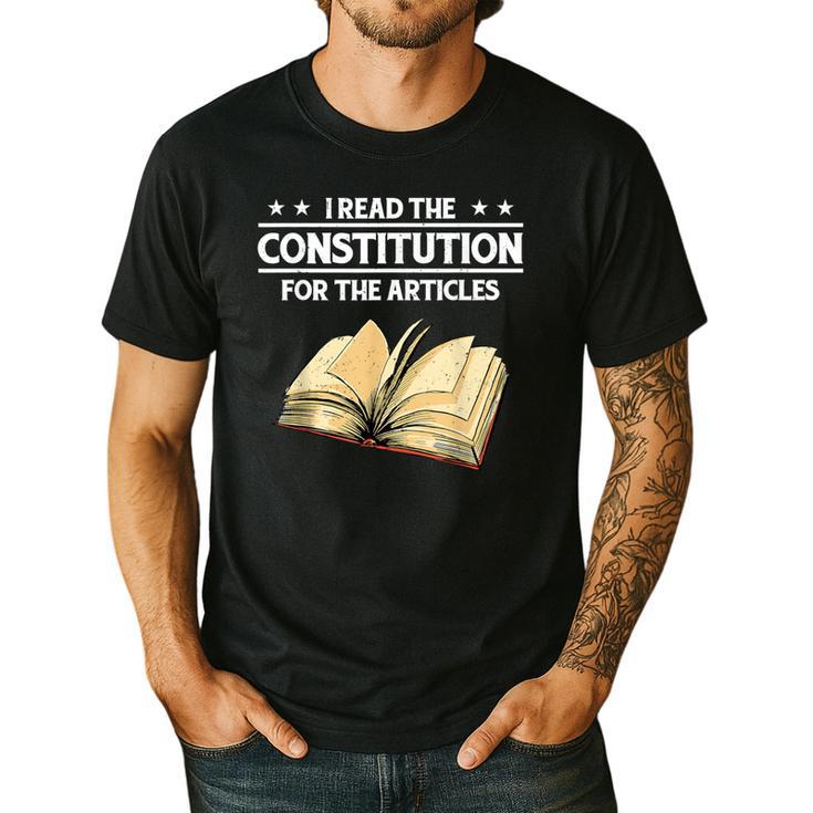 Cool History Teacher Read The Constitution For The Articles Men's Casual T-Shirt