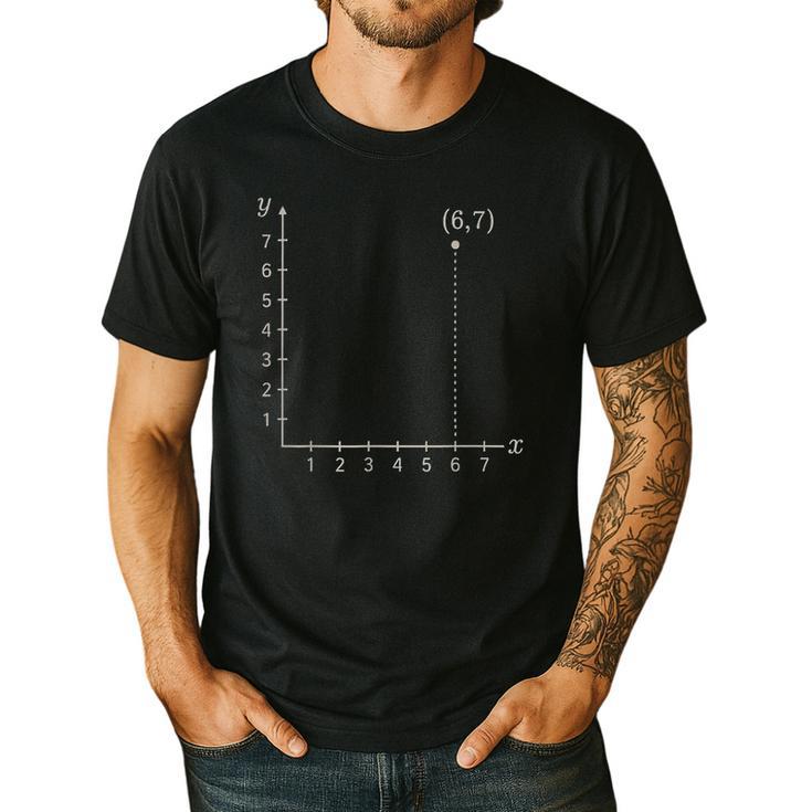 Coordinate 67 Math Teacher 67 Cartesian Grid Point Men's Casual T-Shirt Coordinate 67 Math Teacher 67 Cartesian Grid Point Men's Casual T-Shirt