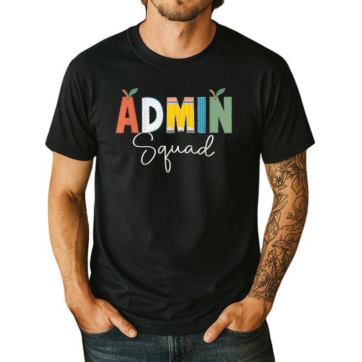 Cute Admin Squad Crew Team Back To School Teacher For Men Women Men's Casual T-Shirt