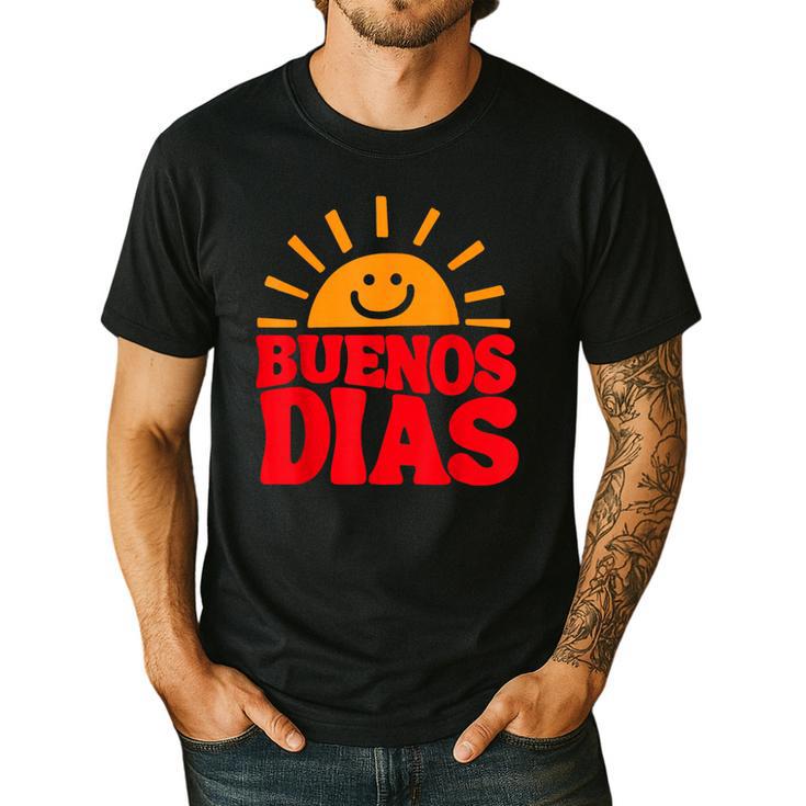 Cute Bilingual Spanish Teacher Buenos Dias Sunshine Men's Casual T-Shirt