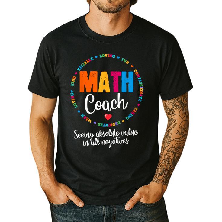 Cute Math Coach Teacher Mathematical Nerd School Men's Casual T-Shirt