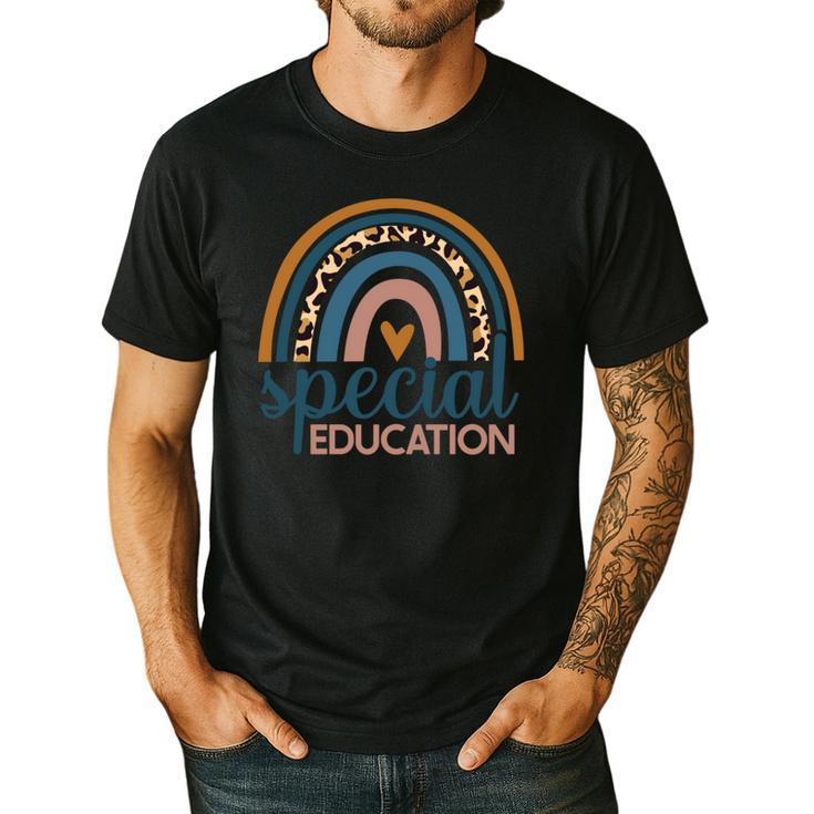 Cute Special Education Leopard Print SPED Teacher Idea Men's Casual T-Shirt Cute Special Education Leopard Print SPED Teacher Idea Men's Casual T-Shirt
