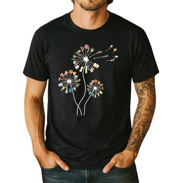 Dandelion Art Shirt For Artist Or Art Teacher Creative Art Men's Casual T-Shirt