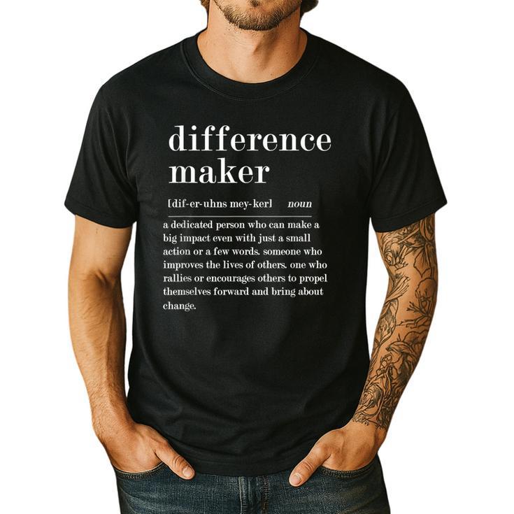 Difference Maker Definition Best Friend Teacher Life Men's Casual T-Shirt