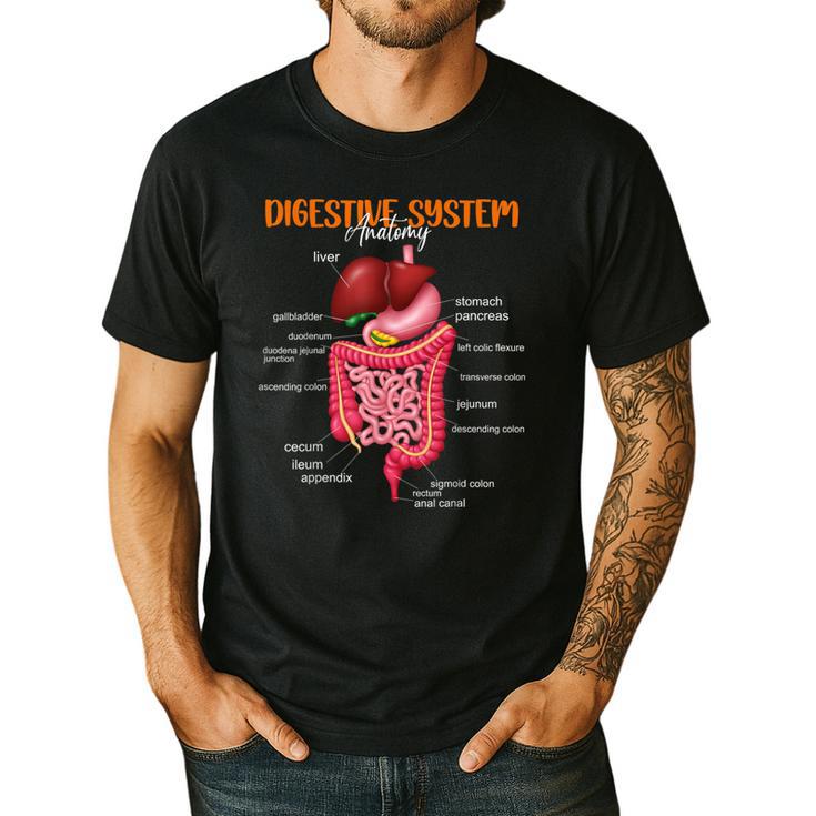 Digestive System Anatomy Anatomical Biology Teacher Men's Casual T-Shirt