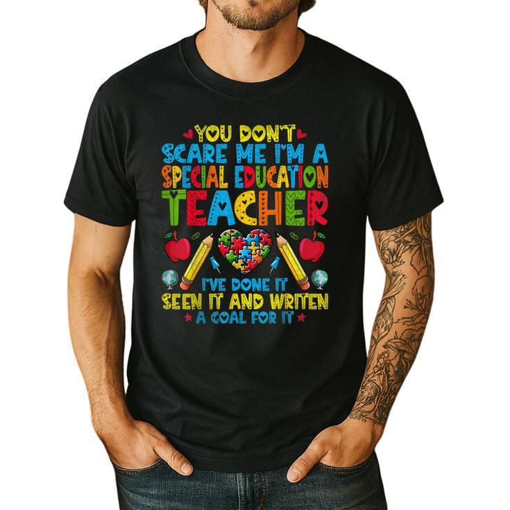 You Don't Scare Me I'm A Special Education Teacher SPED Men's Casual T-Shirt