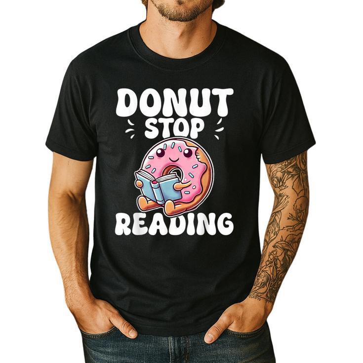 Donut Stop Reading Kawaii Teacher Preschool Kindergarten Men's Casual T-Shirt Donut Stop Reading Kawaii Teacher Preschool Kindergarten Men's Casual T-Shirt