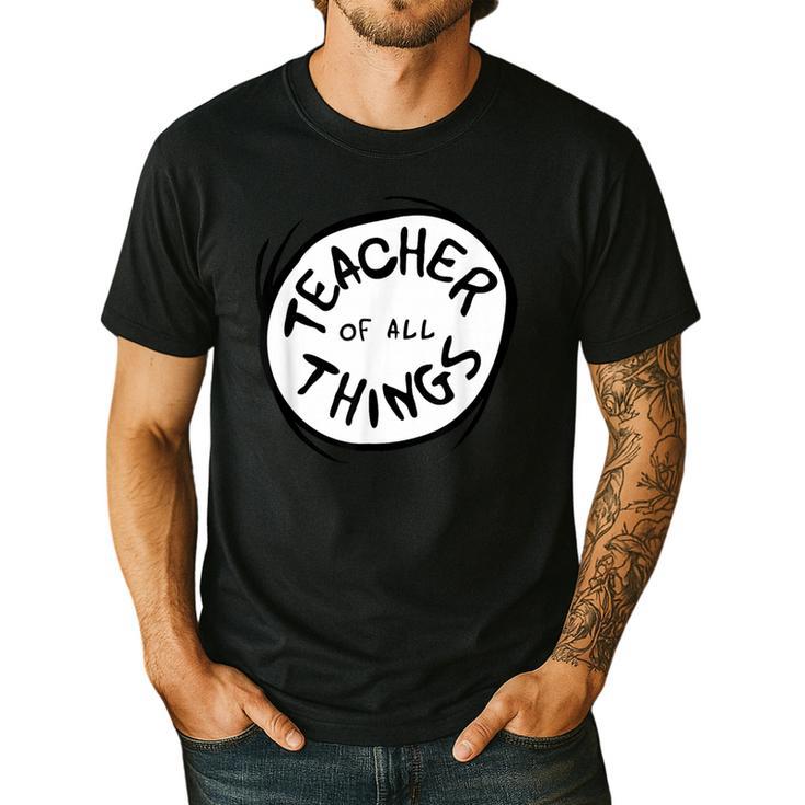 Dr Seuss Teacher Of All Things Red Emblem Men's Casual T-Shirt