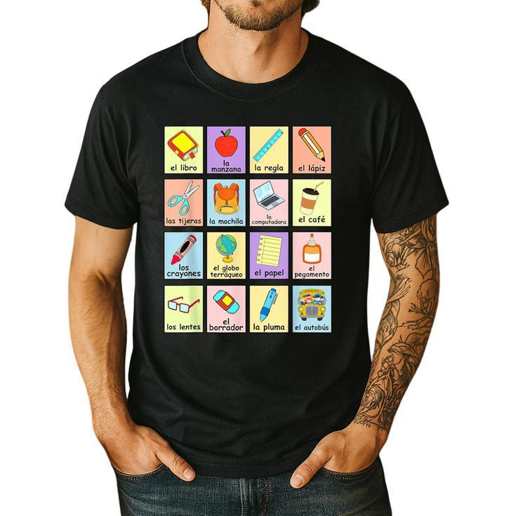 Dual Language Crew Bilingual Spanish Teacher Back To School For Men Women Men's Casual T-Shirt