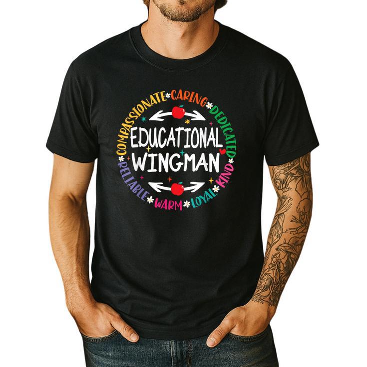 Educational Wingman Assistant Teaching a School Teacher Aide Men's Casual T-Shirt