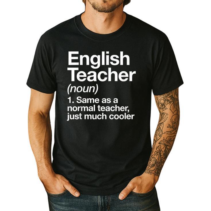English Teacher Definition Back To School First Day Men's Casual T-Shirt