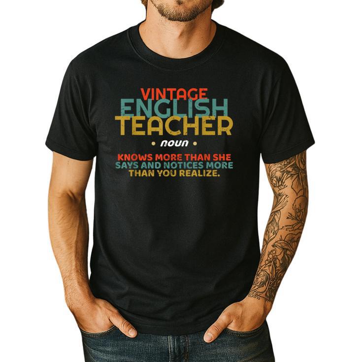 ENGLISH TEACHER Definition Vintage Tee T-Shirt Men's Casual T-Shirt