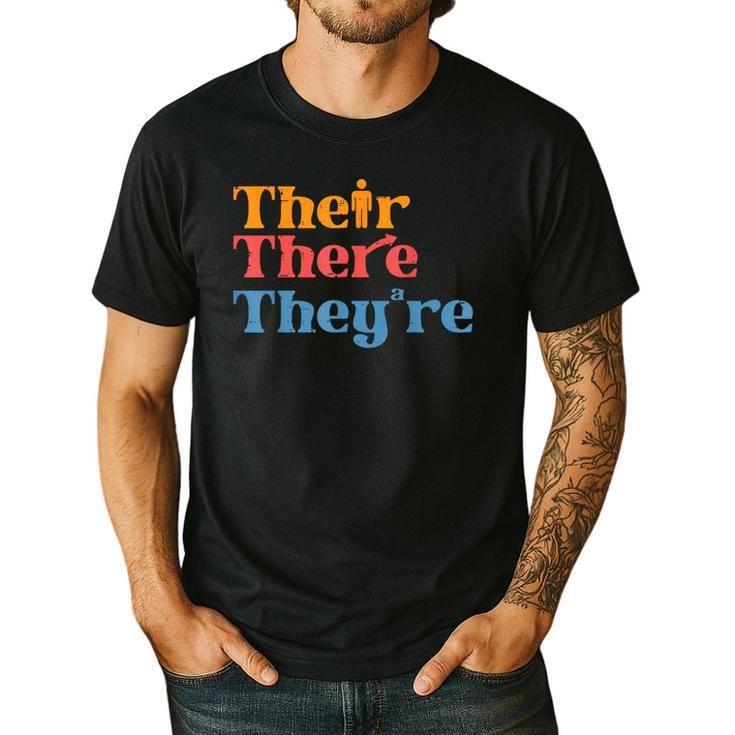 English Teacher Their There Theyre Grammar Men Women Men's Casual T-Shirt