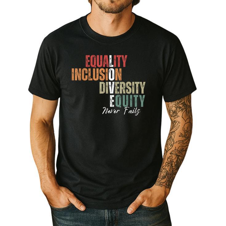 Equality Inclusion Diversity Equity Love Never Fails Teacher Men's Casual T-Shirt
