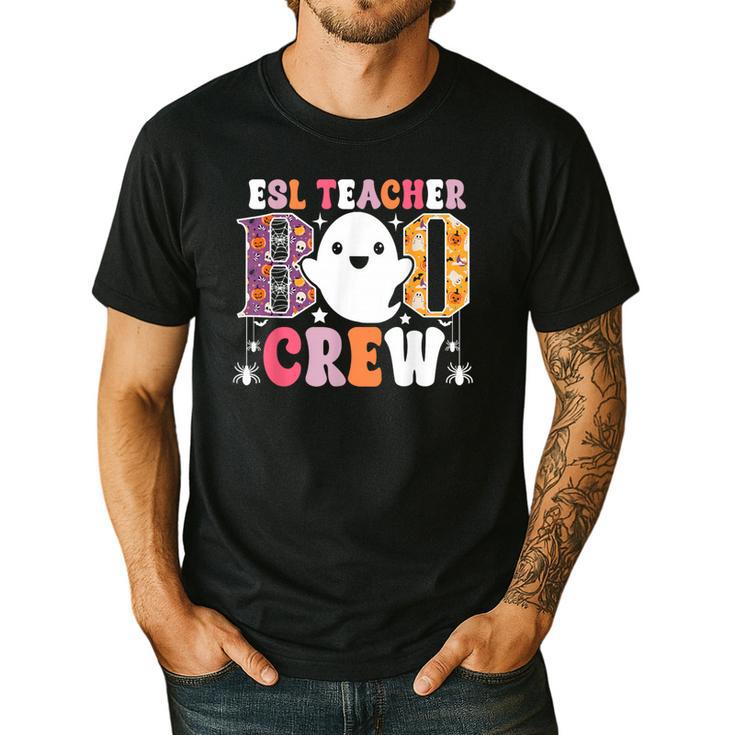 ESL Teacher Boo Crew Halloween Costume Men's Casual T-Shirt