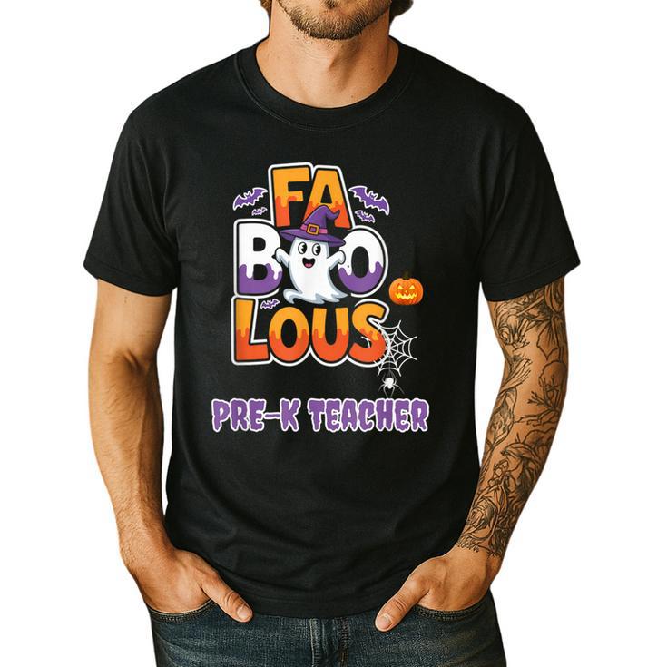 Fabulous Pre-K Teacher Halloween Costume Classroom Outfit Men's Casual T-Shirt