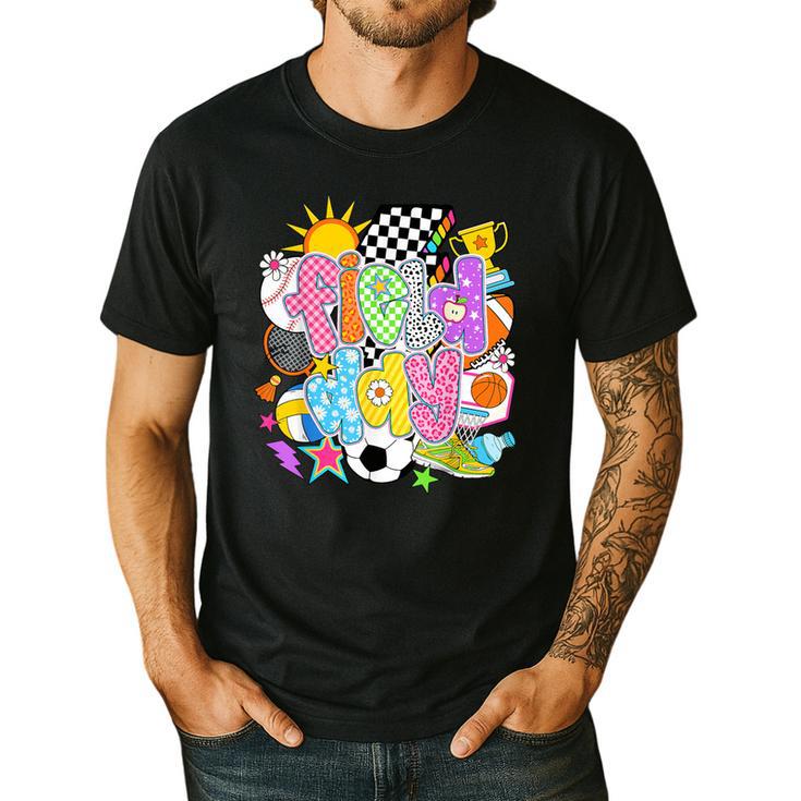 Field Day Fun Day Let The Games Begin Field Trip Teacher Kid Men's Casual T-Shirt