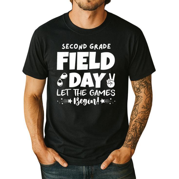Field Day Second 2nd Grade Orange 2025 Boy Girl Teacher Men's Casual T-Shirt