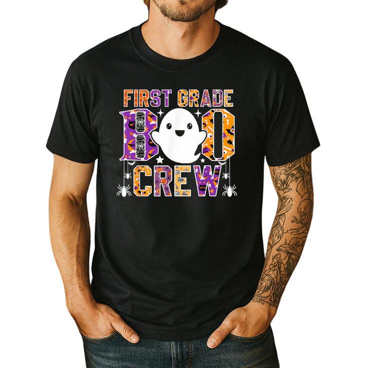 First Grade Boo Crew Teacher Student Halloween Costume Men's Casual T-Shirt