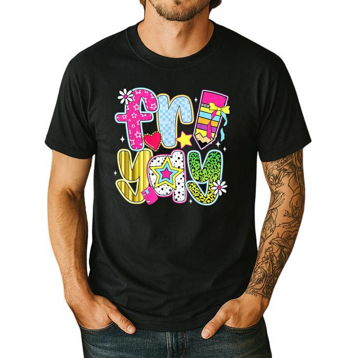 Fri-Yay Happy Friday Weekend Teacher Back To School Men's Casual T-Shirt