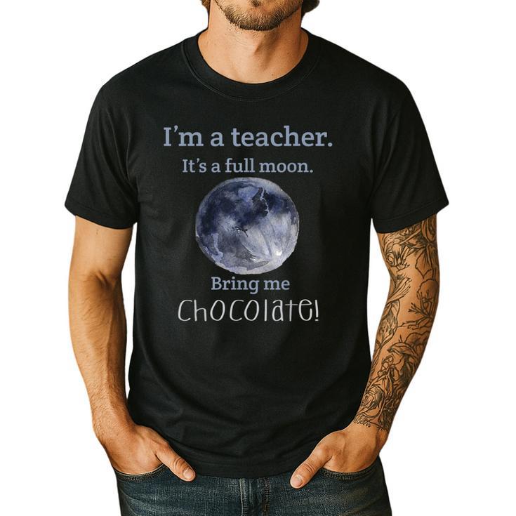 Full Moon Teacher Humor For Men Women Girls Kids Men's Casual T-Shirt