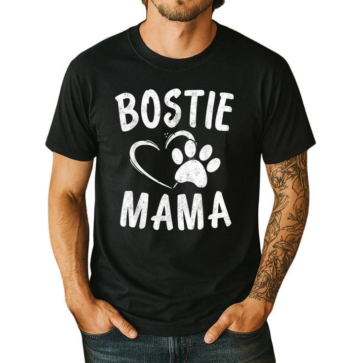 Fun Bostie Mama Dog Lover Apparel Boston Terrier Mom Men's Casual T-Shirt