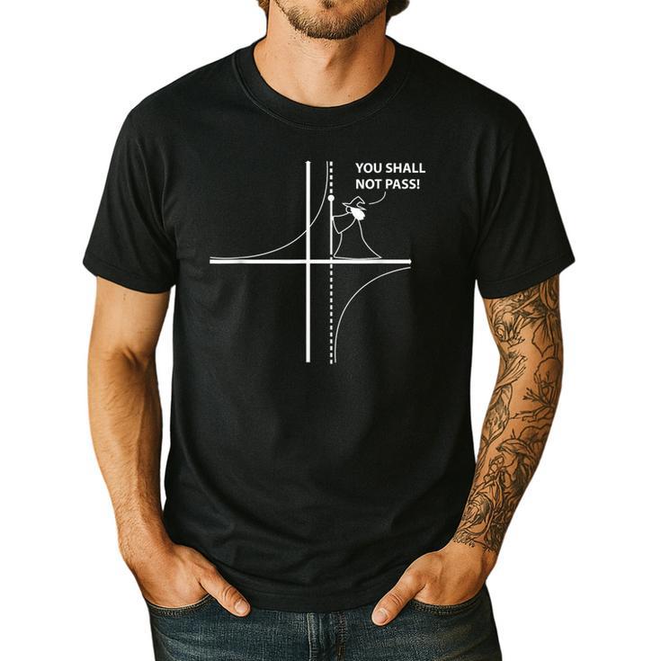 Function Asymptote Geek Math Pun Teacher Men's Casual T-Shirt