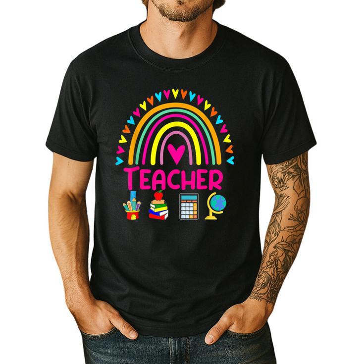 Future Kids Career Teacher Rainbow Boy Girl Graduations Men's Casual T-Shirt