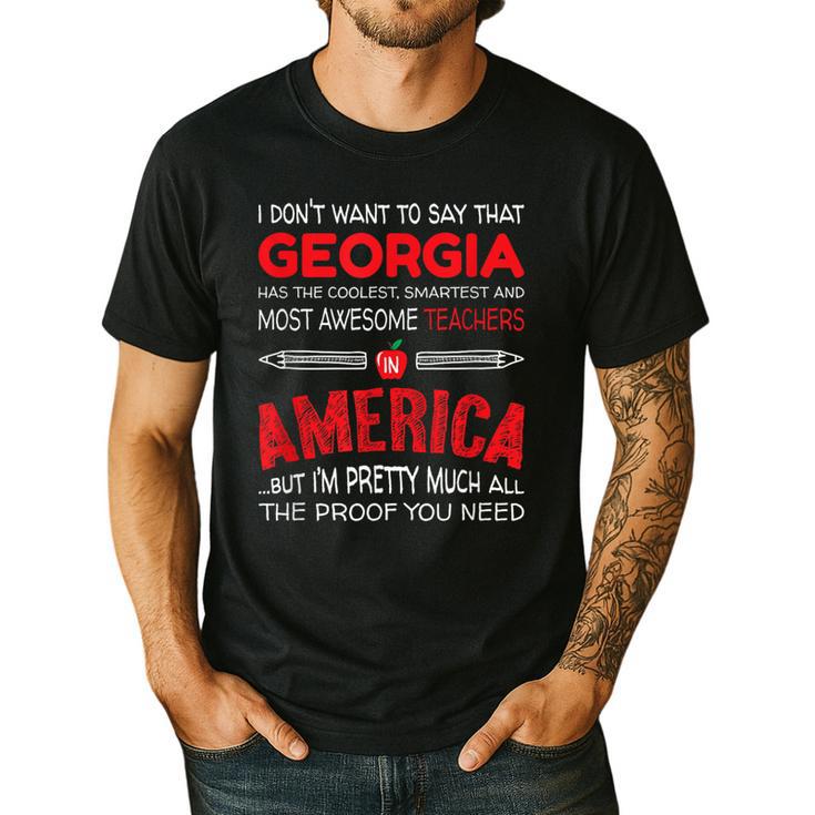 Georgia Teachers Classroom Tshirt Men's Casual T-Shirt