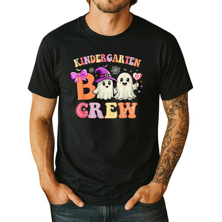Groovy Kindergarten Boo Crew Kinder Halloween Teacher Kids Men's Casual T-Shirt