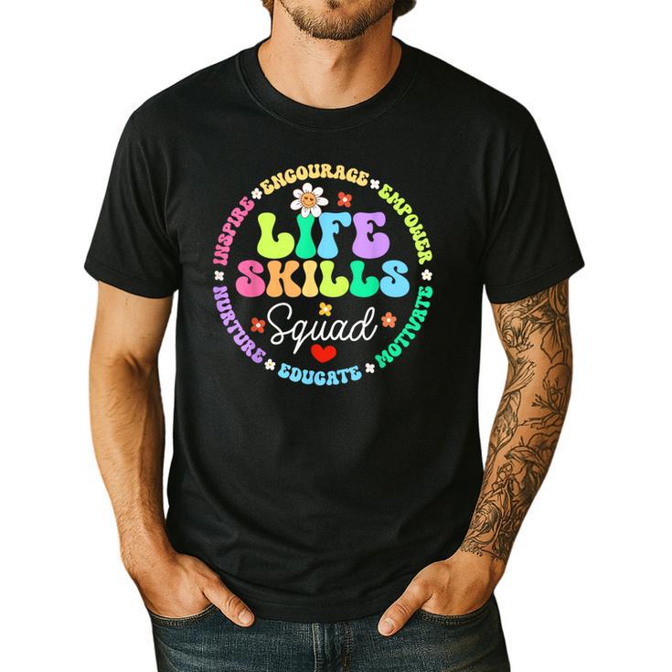 Groovy Life Skills Squad Teacher Special Ed SPED Team Crew Men's Casual T-Shirt
