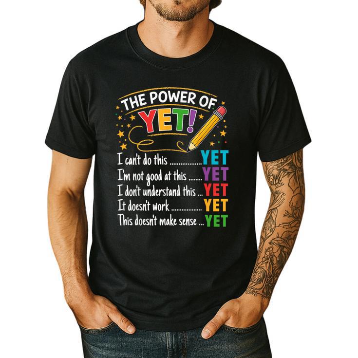 Growth Mindset Teacher Power Of Yet Inspirational Men's Casual T-Shirt