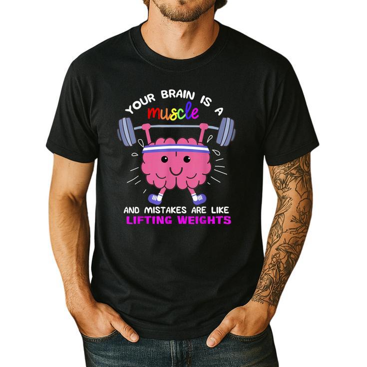 Growth Mindset Teacher Shirt Inspirational Shirts Men's Casual T-Shirt