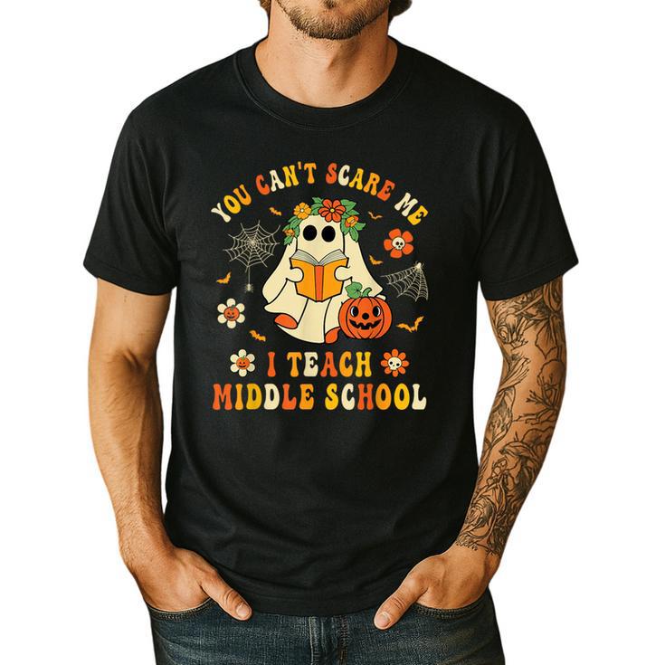 Halloween You Can't Scare Me I Teach Middle School Teacher Men's Casual T-Shirt