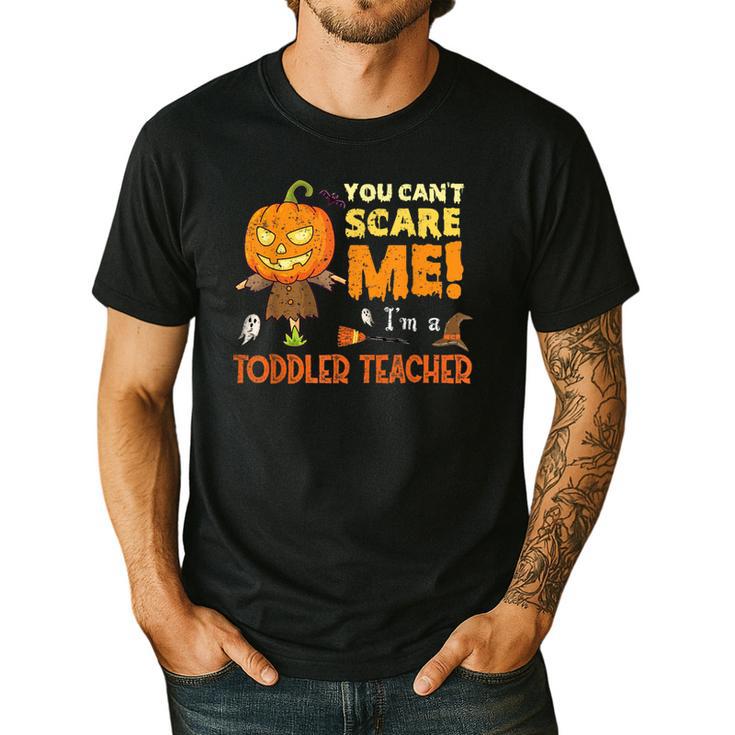 Halloween You Can't Scare Toddler Teacher  For Men Women Men's Casual T-Shirt